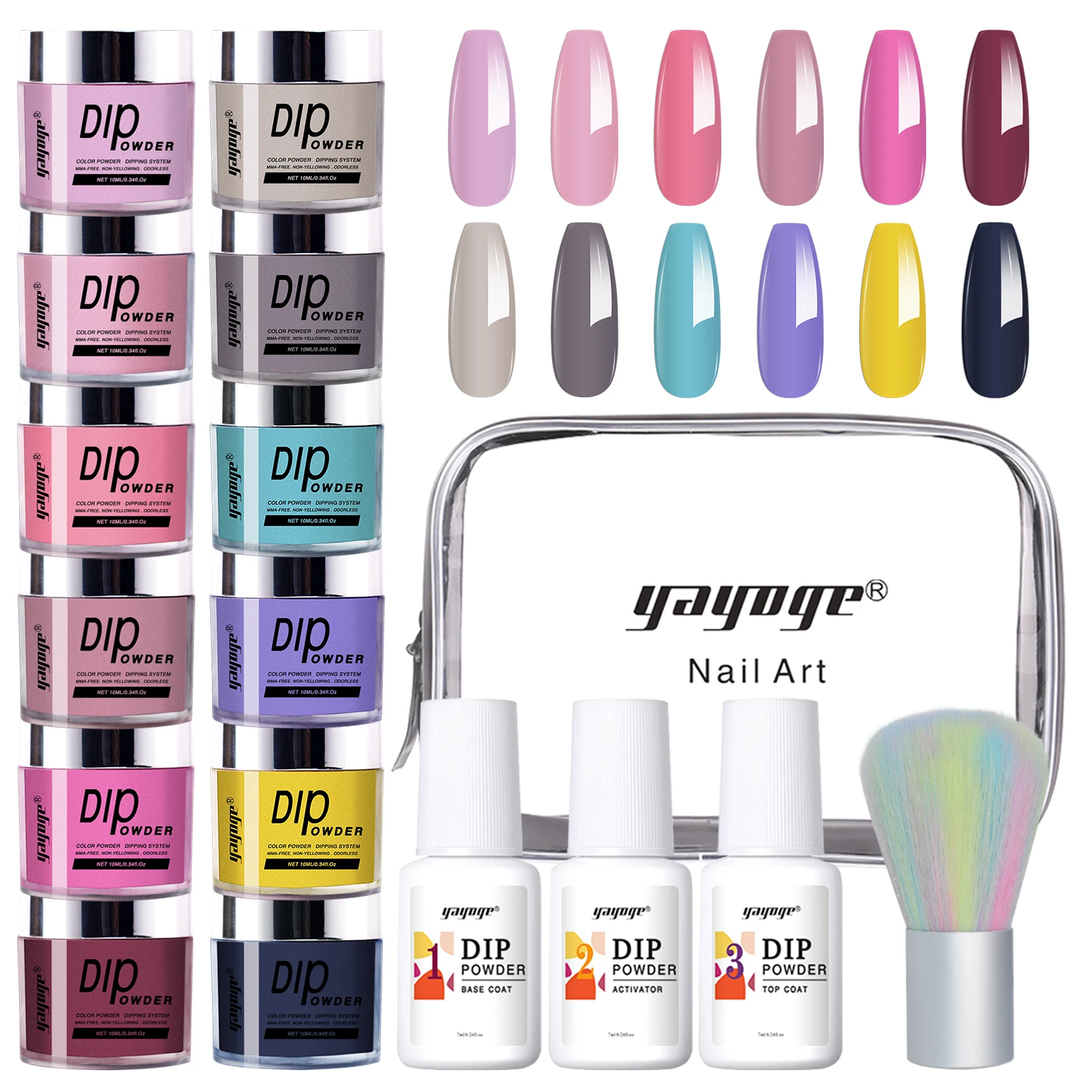 

Private Label Nail Dipping Powder Starter Kit 10 Colors Manufacture wholesale Dip Nails Powders