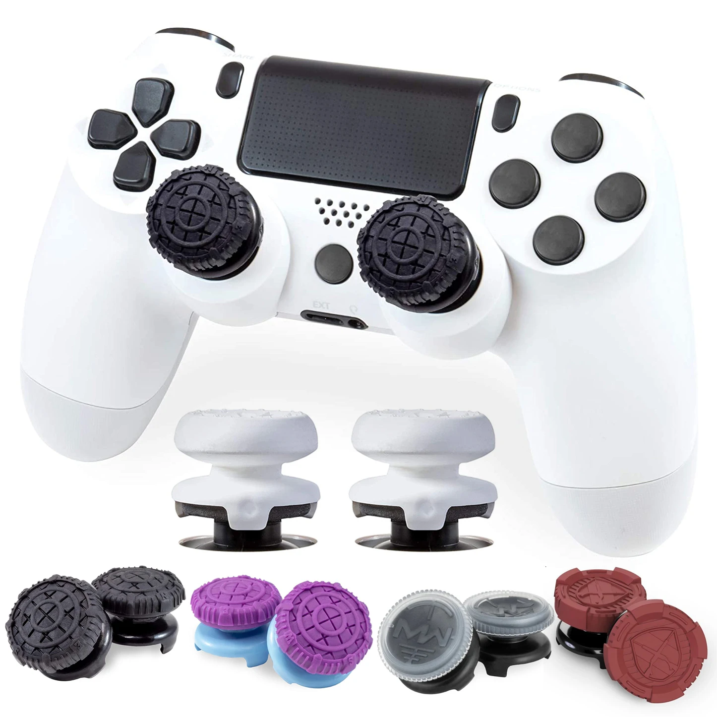

drop shipping 2pcs Hand Grip Extenders Caps for PS4 Controller PS5 Performance Thumb Grips High Rise Covers For Playstation 4 ps5 accessories
