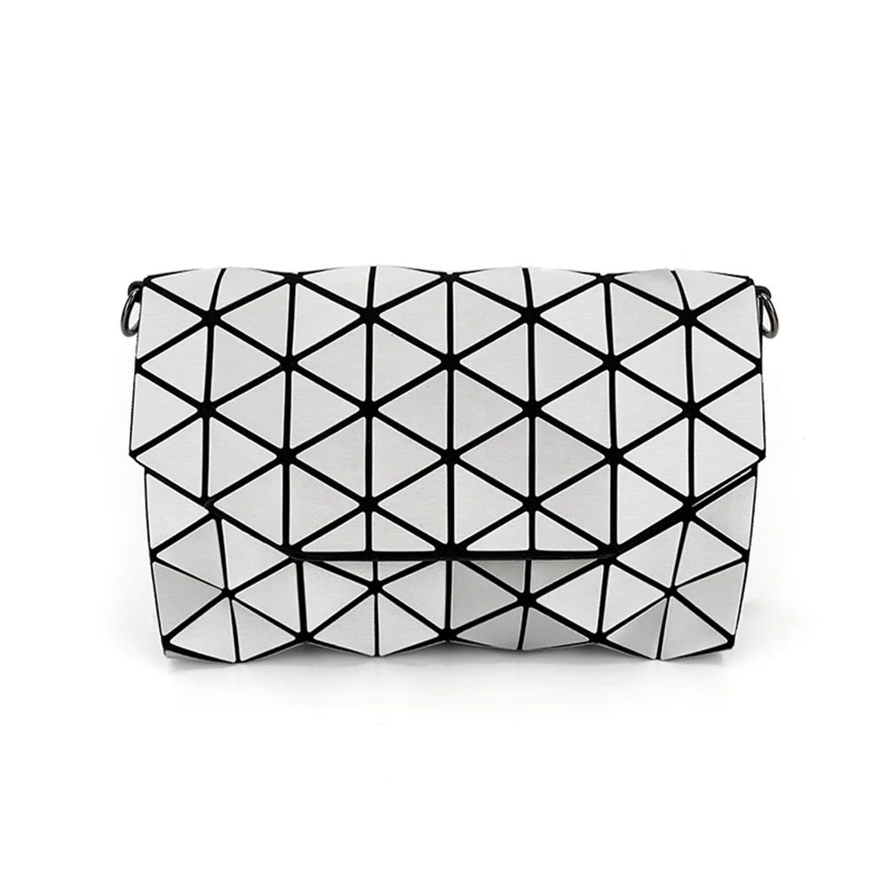 

Autumn and winter color geometric envelope popular messenger for women, Silver grey dark blue blue brown white