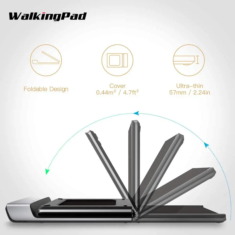 

New Xiaomi Mijiatreadmill Walkingpad A1 Foldable Training Apparatus Electric Walk Machine Aerobic Exercise Fitness Equipment, Grey