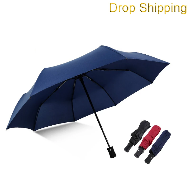 

Drop Shipping Automatic folding OEM windproof personalized customized fashion strong travel umbrella, Stock fabric color or custom
