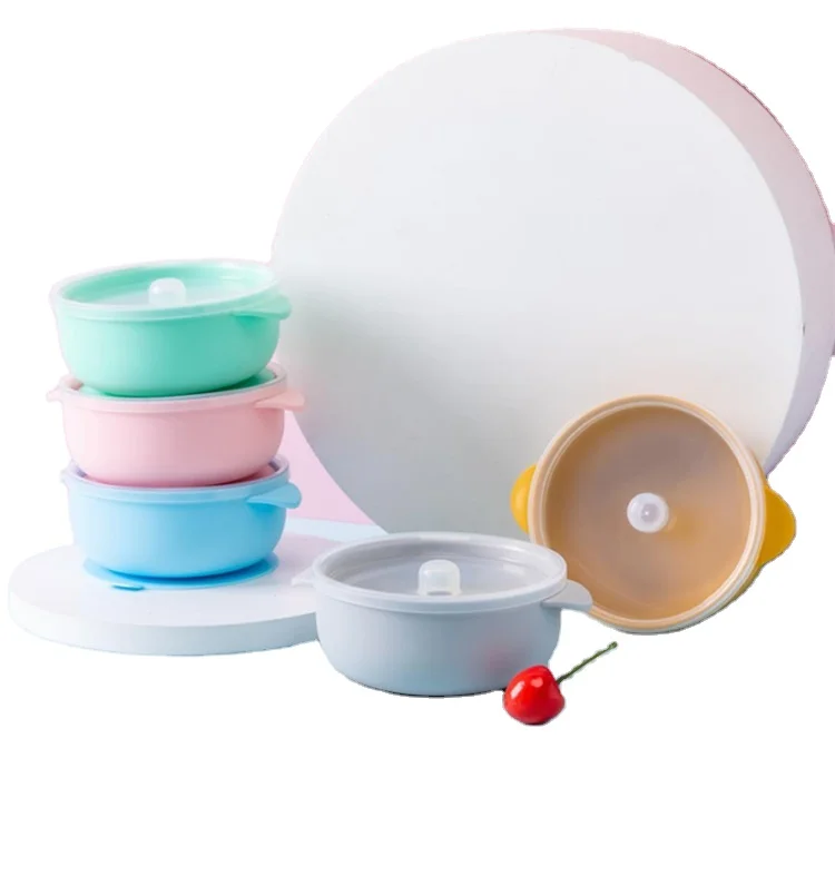 

Eco-Friendly Non-Toxic Baby Suction Bowl Spill Proff Bowl Baby Snack Bowl For Restaurant Plates, Customized color