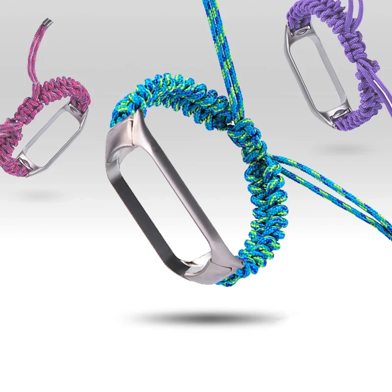 

BOORUI Nylon Weave Strap For Xiaomi Mi Band 6 5 4 3 NFC Sport Fabric Strap Mi Band 4 3 bracelet mi band 6 strap, 11 colors