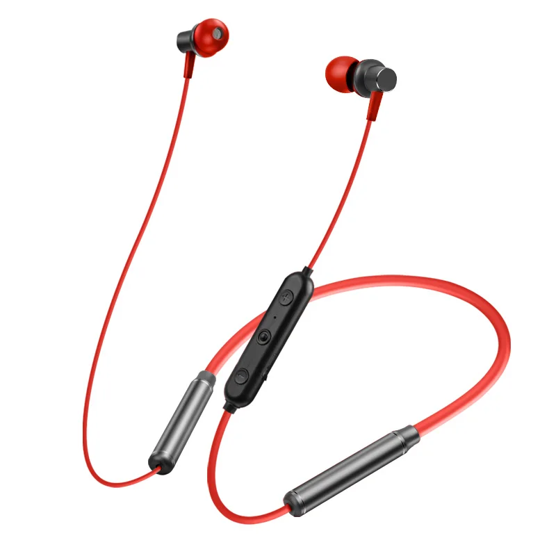 

IPX5 Waterproof Noise Canceling Magnetic Neckband In Ear Earbuds 20H Music Playback Sport Wireless Bluetooth Earphone With Mic