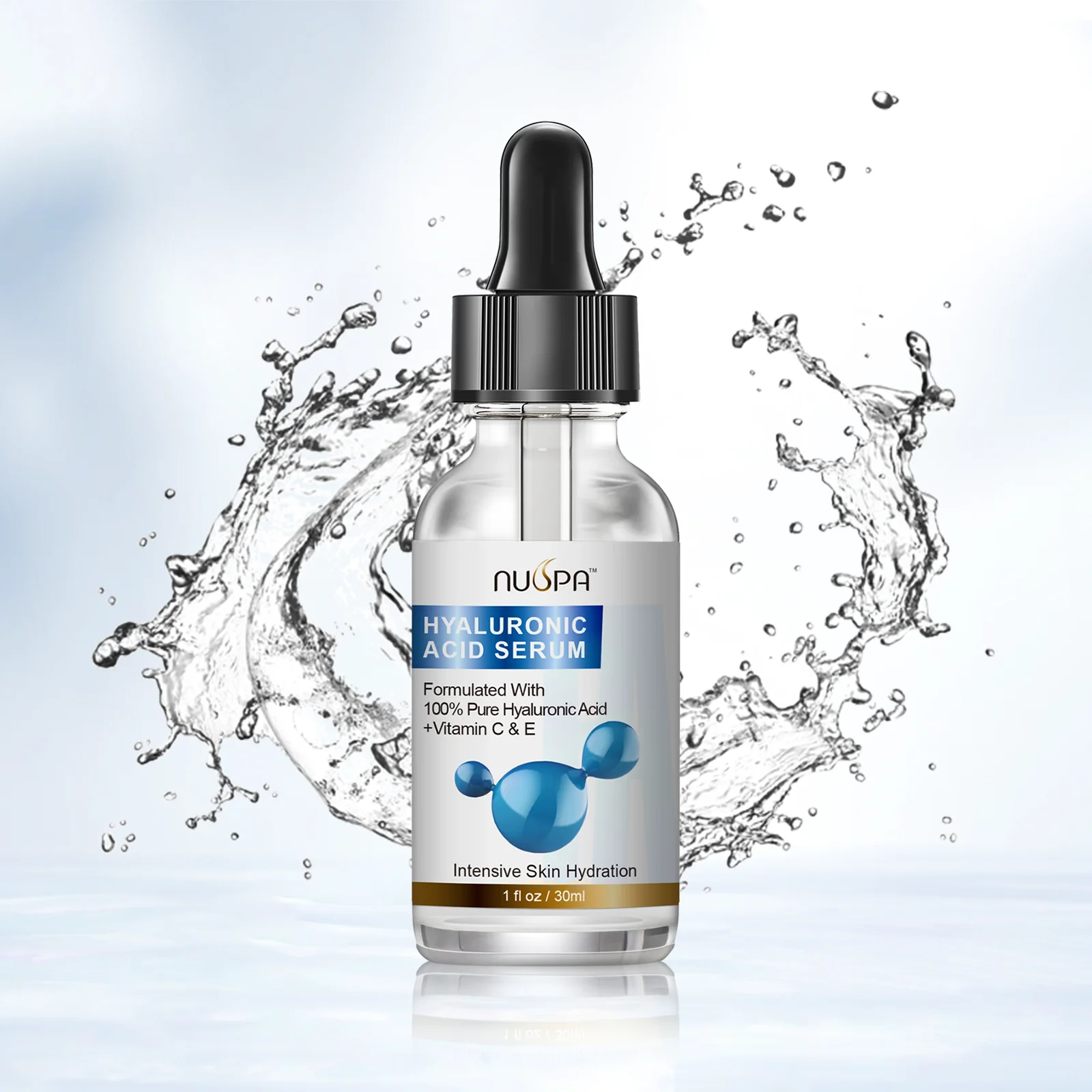 

Free Sample Skin Face Care Essence Hyaluronic Acid Serum + Vitamin E intensive skin hydration