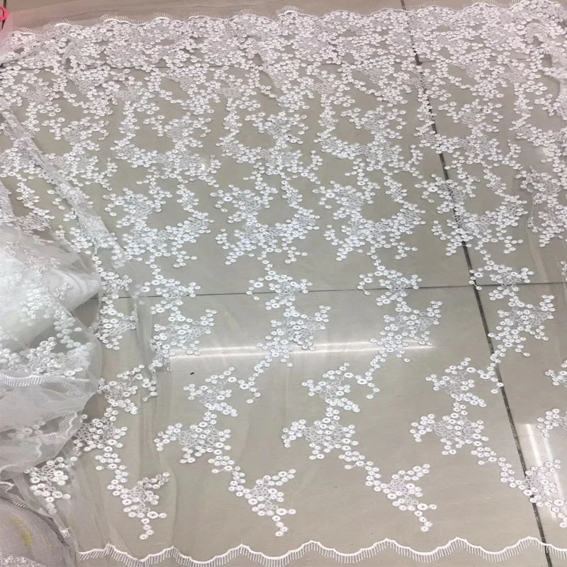 

Chemical eyelash wedding dress austria lace fabric embroidery, Accept customized color