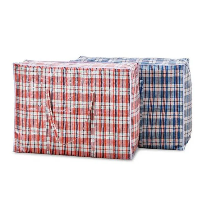 

MZL Durable Large Stripe Cloth Packing Storage Moving Travel Bag Shopping Laundry Bulk