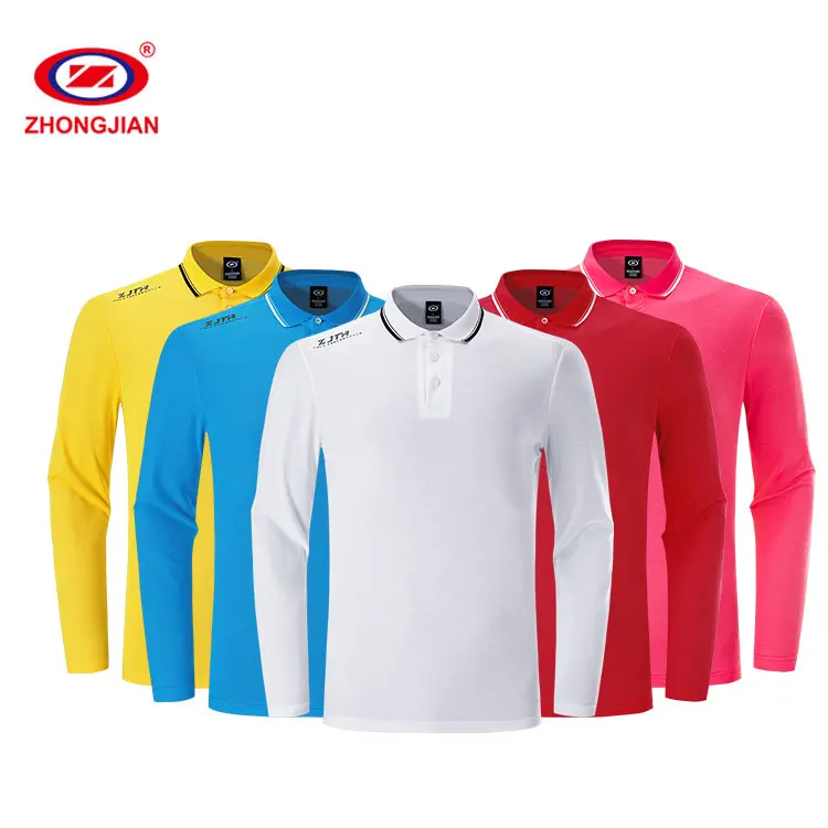 

Latest Design Cotton White Polo Shirt Custom Men Long Sleeve Shirt