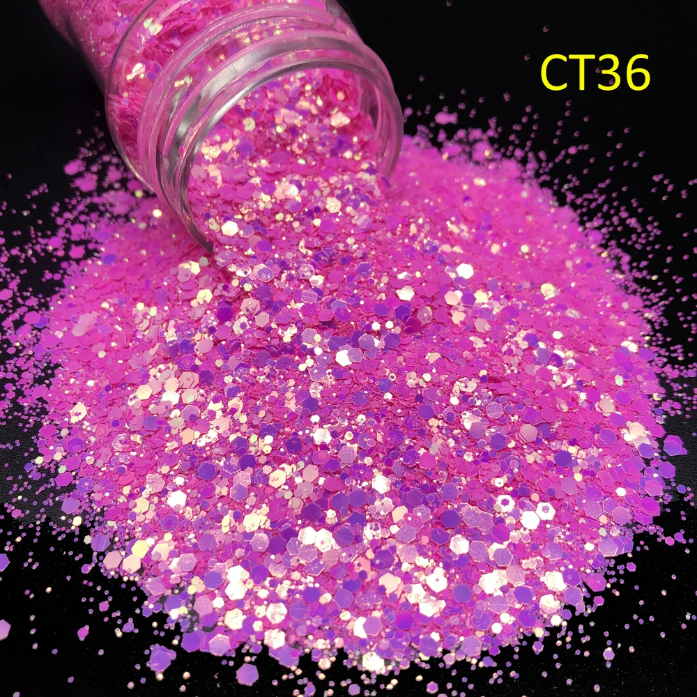 Wholesale Pink Color Valentines Day Chunky Polyester Glitter Mix Bulk Epoxy Resin Tumbler Crafts Glass Material Christmas Art