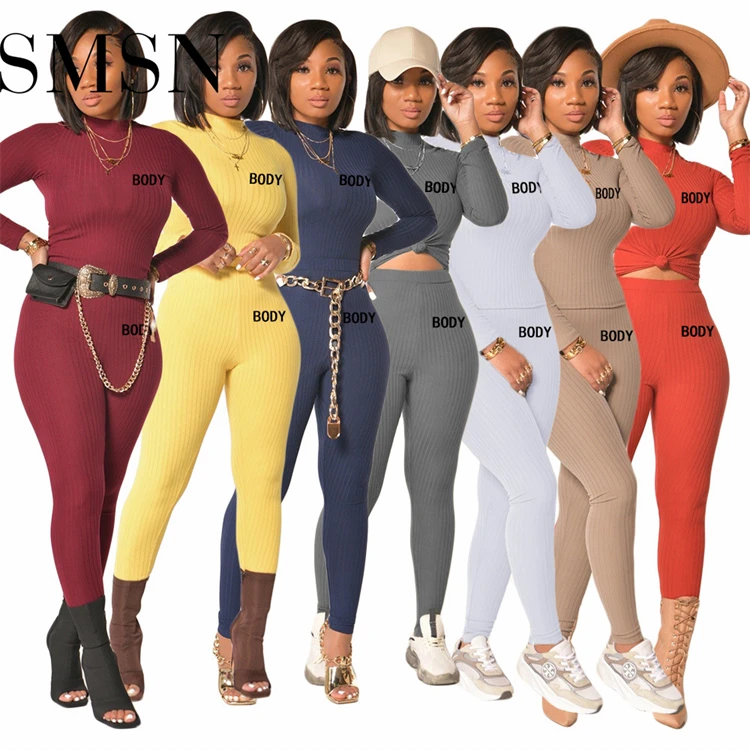 

New Trendy Solid Color Letter Print Casual Women Two Piece Pants Set Two Piece Set Tracksuits Winter Women Two Piece Set