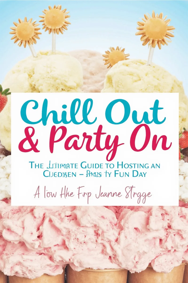 Ice cream party setup with colorful decorations