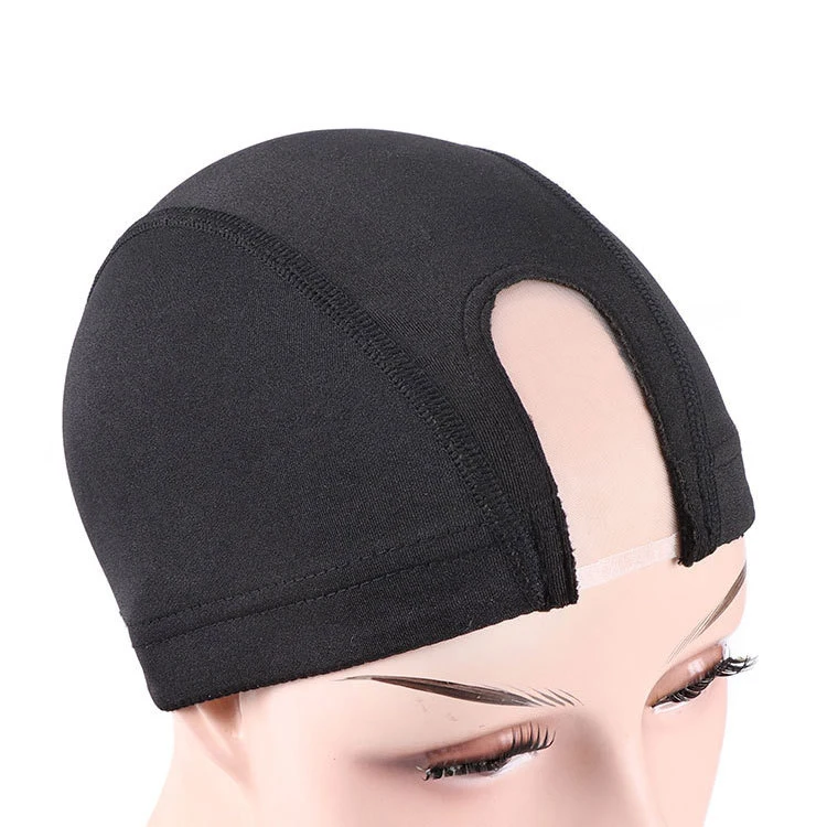 

New Style Black U Part Breathable Ventilated Adjustable Spandex Stretch Hairnets Mesh Dome Wig Cap With Cheap Price