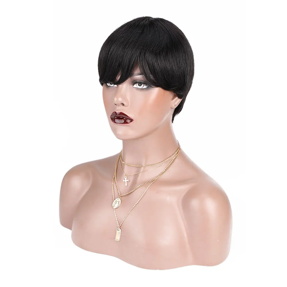 

Brazilian Human Hair Wigs Pre-Plucked Lace Front Wigs 8 inch 100% human hair wigs