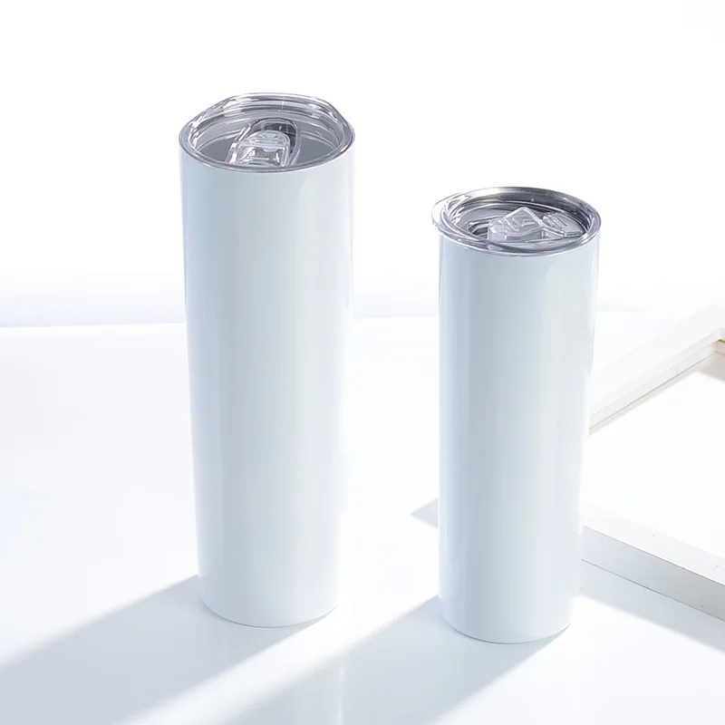 

hot sell 20 oz straight skinny blank sublimation tumbler in stock, White