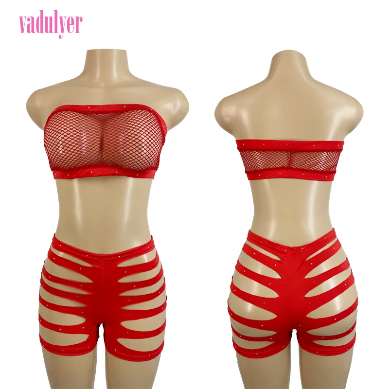

Vadulyer Sexy Exotic Hot Sale Dancewear Pole Dance Pants Rhinestones 2021 New wholesale Stripper Outfit, Picture