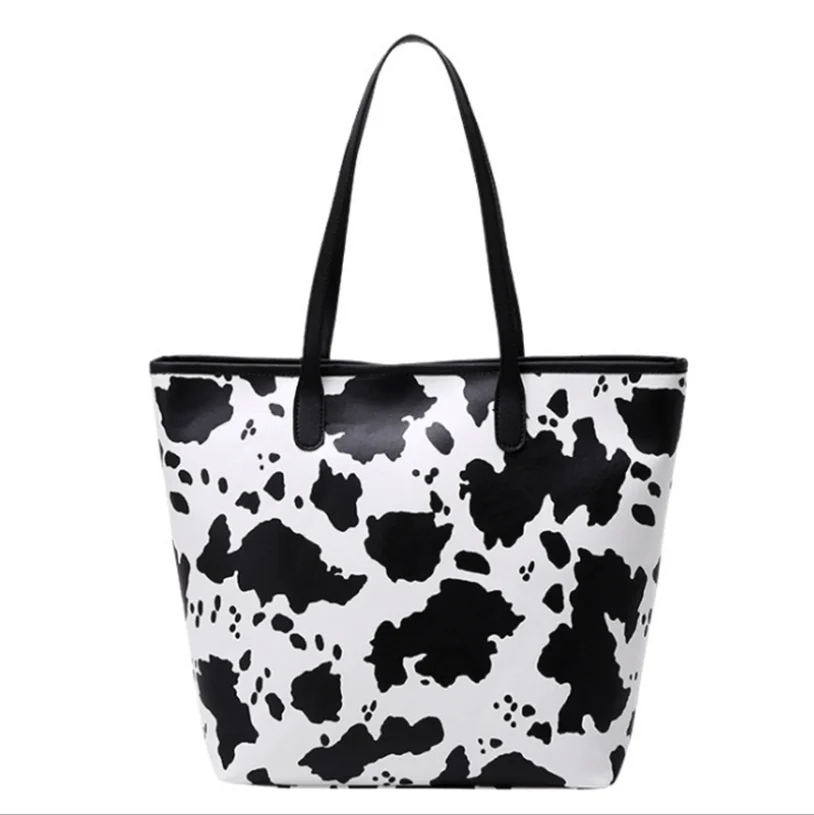 

Printed cow zebra pattern women's bag one shoulder portable large capacity shopping bag bags, Customized color