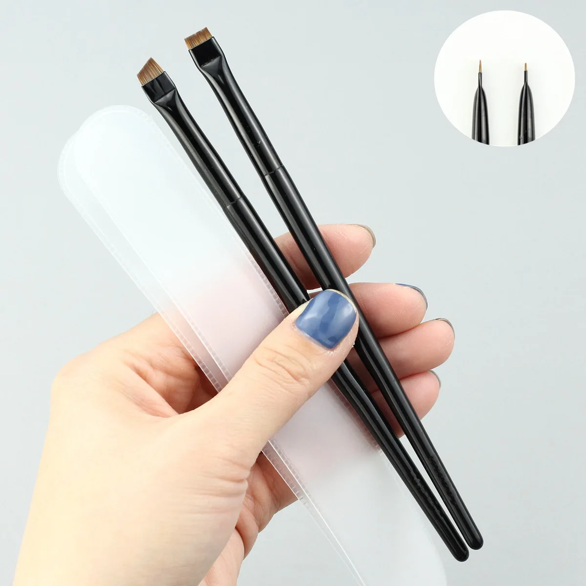 

FEIYAN Flat Definer Eye Brush Synthetic Hair Super Thin Angled Eyeshadow Eyebrow Define Private Label Flat Definer Brush