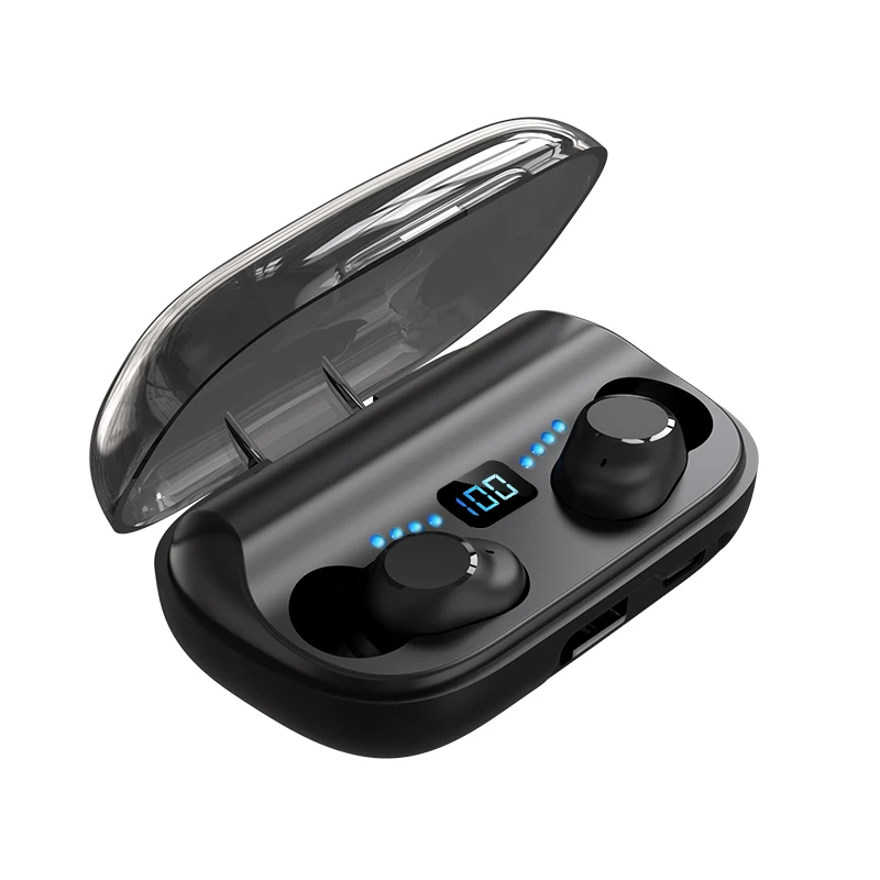 

TWS Bluetooh 5.0 Earphones 2200mAh Charging Box Wireless Headphone 9D Stereo Sports Waterproof Earbuds Headsets With Microphone