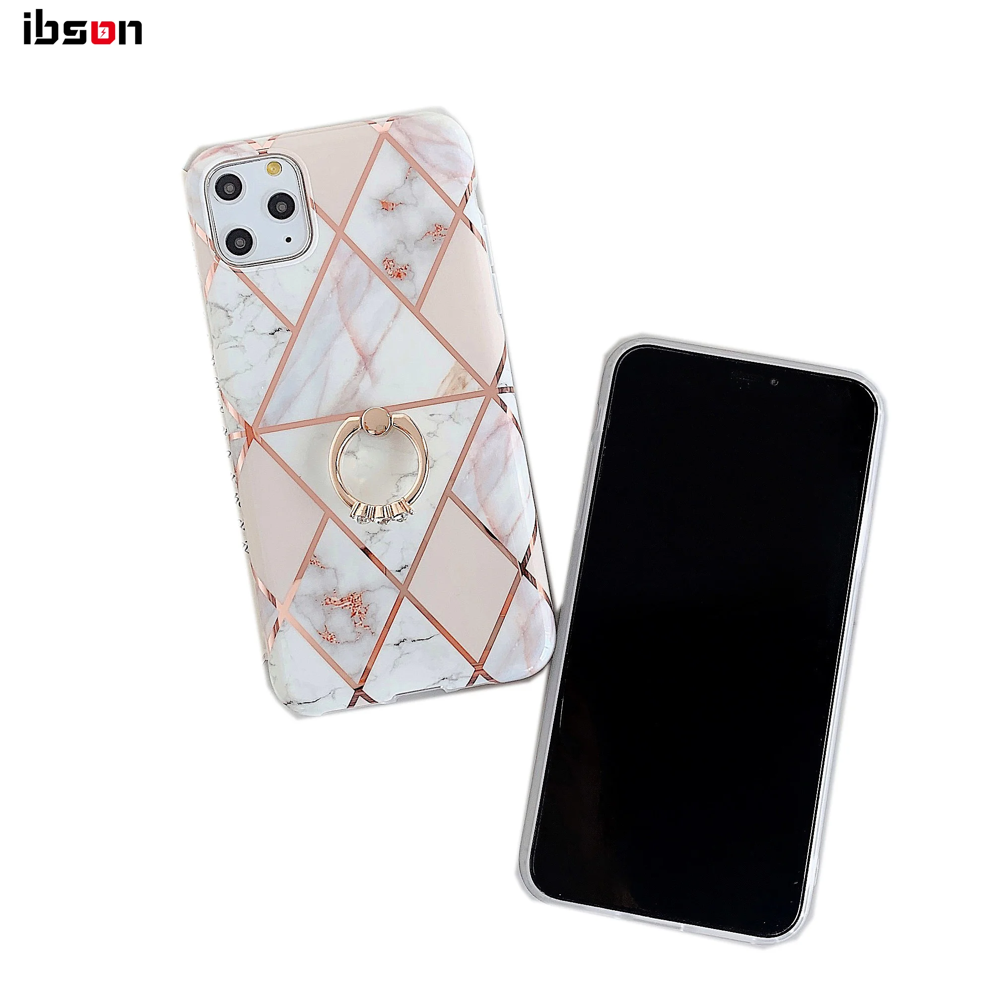 

Marble Cell Phone Cases with Ring Holder For iPhone 11 12 Pro Max XR X 7 8 Plus, 6 colors