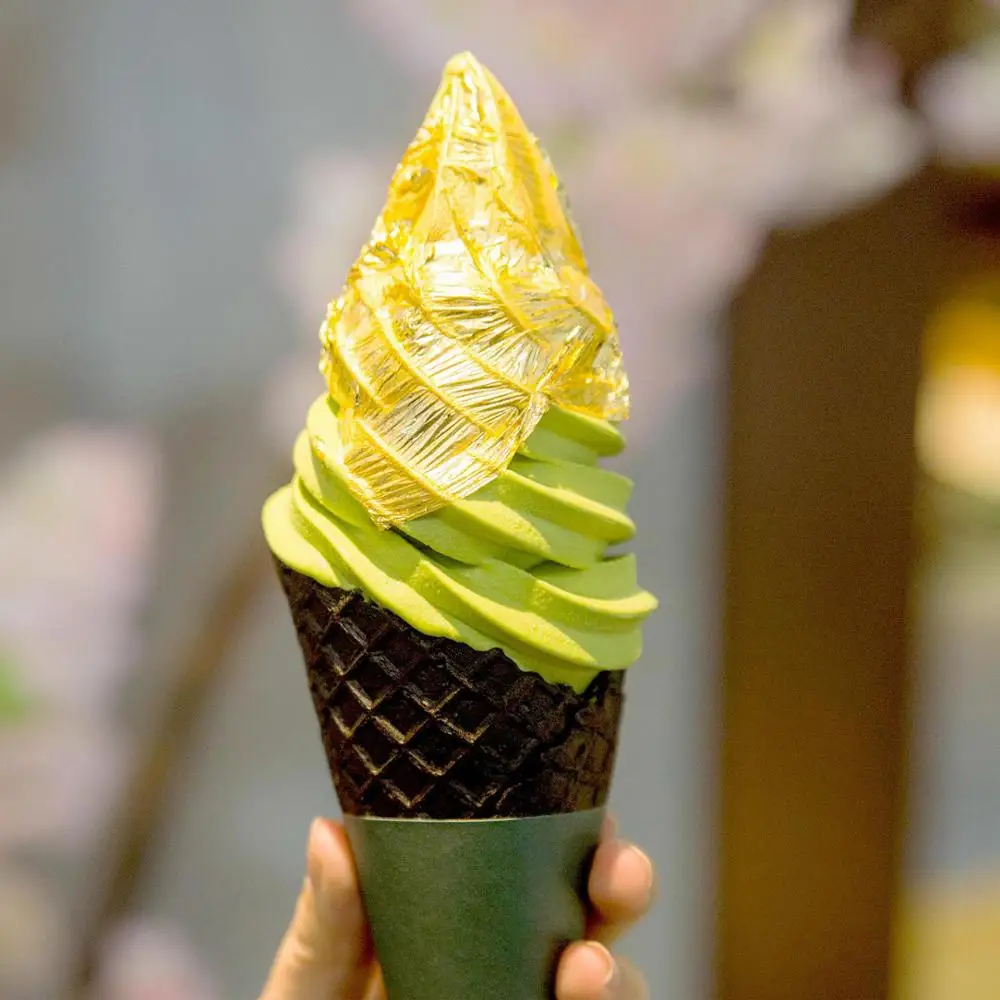 
2020 top quality 24k pure gold foil genuine edible gold leaf for food decoration 