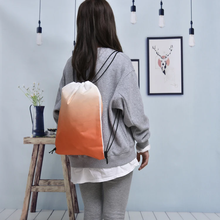 

Made In China Pet Non Woven Sublimation Printing Drawstring Bag Sublimation Printing Bag, 4 colors
