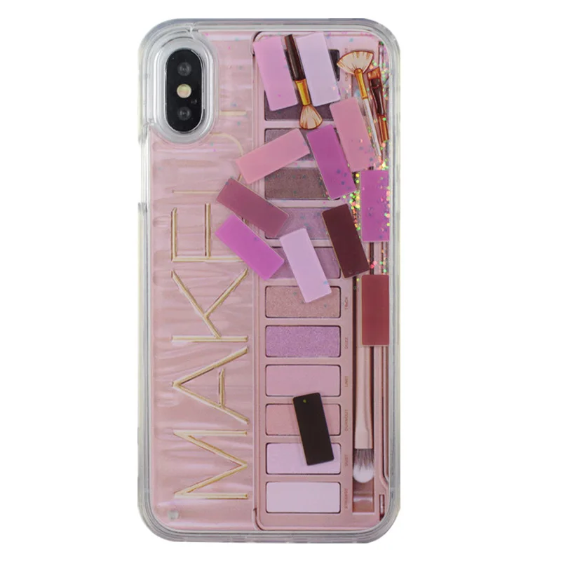 

Hot selling custom designer eye shadow clear silicone phone cases for women