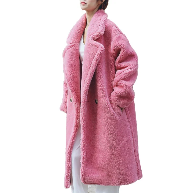 

Autumn Winter Fur Coat Women Warm Teddy Coat Soft Fur Jacket Female Overcoat, Customized color