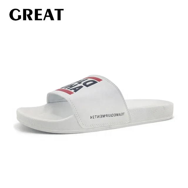 

Greatshoe wholesale indoor soft white man slipper,custom logo pvc slipper for men
