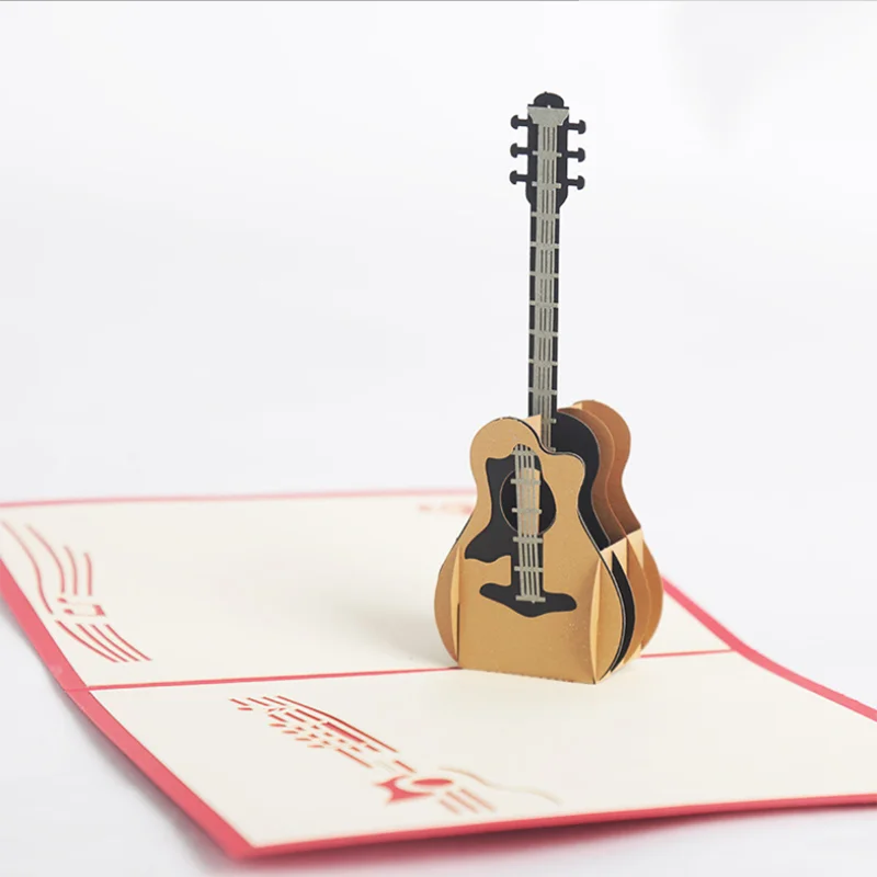 Feichome Carte De Guitare 3d Faite A La Main Carte De Vœux En Papier Avec Enveloppe Diy Cadeau D Anniversaire Buy Carte De Benediction 3d Carte D Anniversaire Carte Creative Product On Alibaba Com