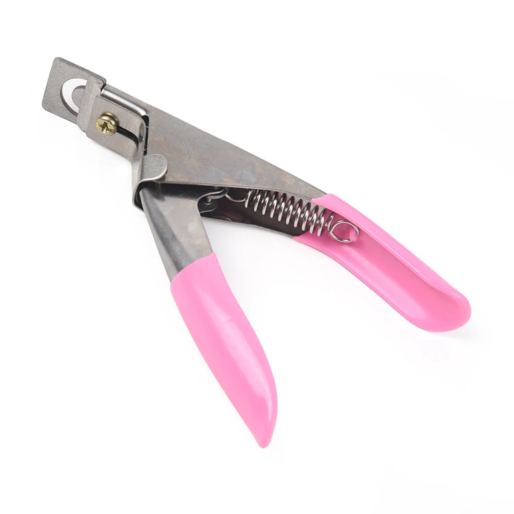 

Professional U One Word Nail Art Clipper Edge Cutter For Cut UV Gel False Nail Tips With Stainless Steel Clip Manicure Tool, Pink, black,red,blue