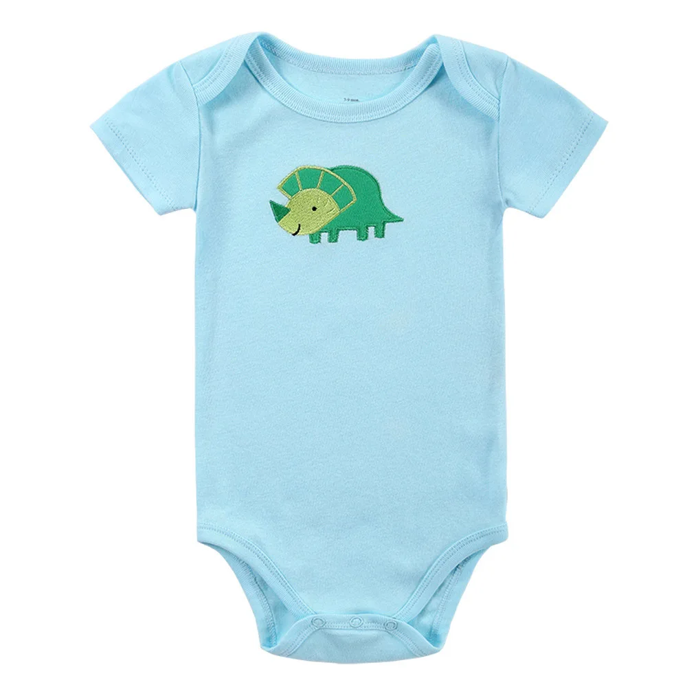 

Factory Promotion High Quality Soft Breathable 100% Cotton Short Sleeve Baby Rompers, As picture shown