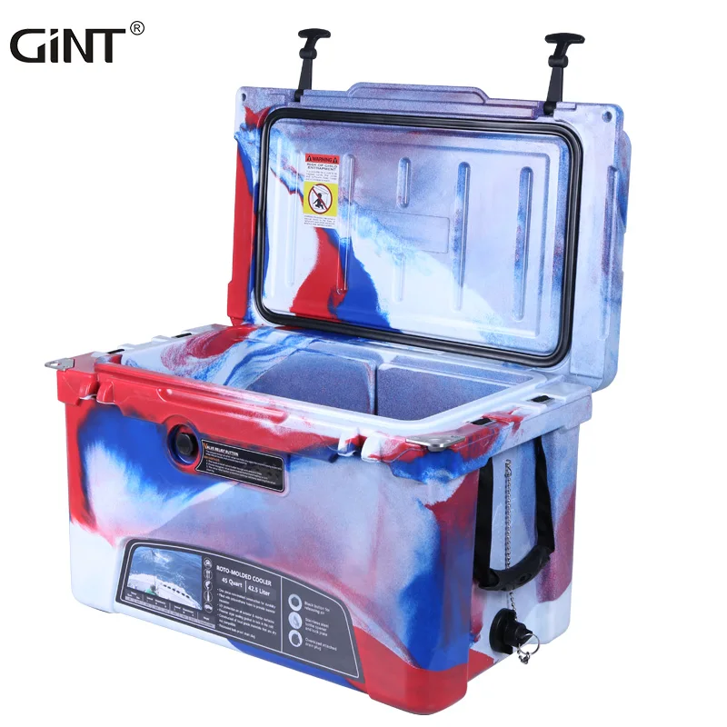 

GiNT 45L Camouflage Printed Hot Selling Ice Cooler Box Outdoor Camping Good Quality Ice Chest Cooler Boxes with Handles, Customized color acceptable