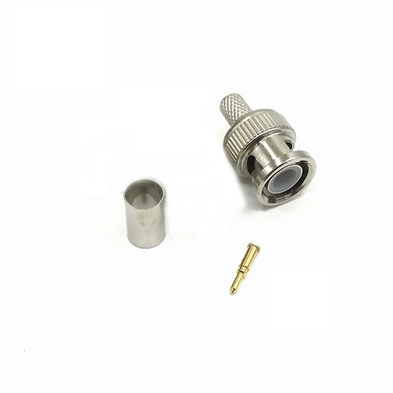 

Cantell RG59 75-4 BNC Male Crimp Connector BNC Cold press three piece set for CCTV