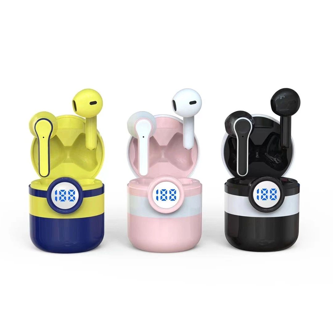 

Fashion Mini Blue-tooth tws ear pods wireless connection headset with LED Light Display