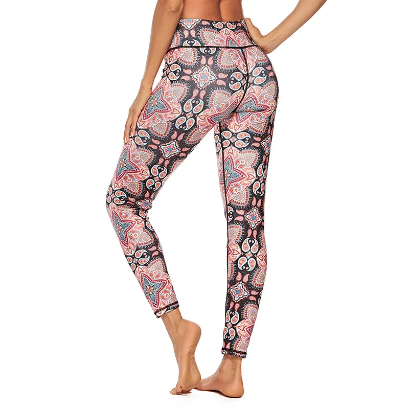 

Cheap factory wholesale Printed yoga pants fitness exercises leggings tight danc pants, Customized colors