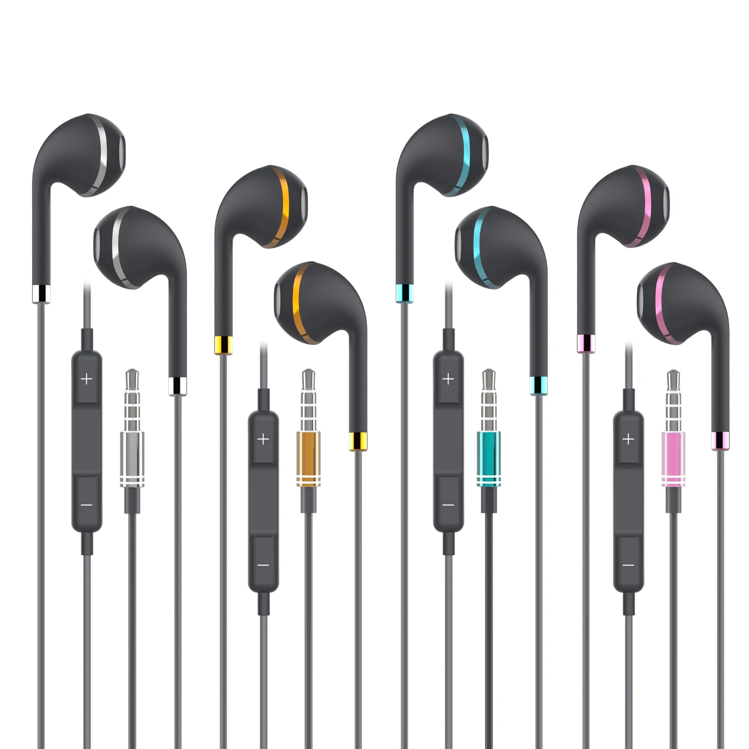 

B63 Hot Factory Price Original In-Ear Stereo Wired Headset Oem Stereo Sport Earphone with 3.5mm in ear wired earphone, Blue/pink/black/white