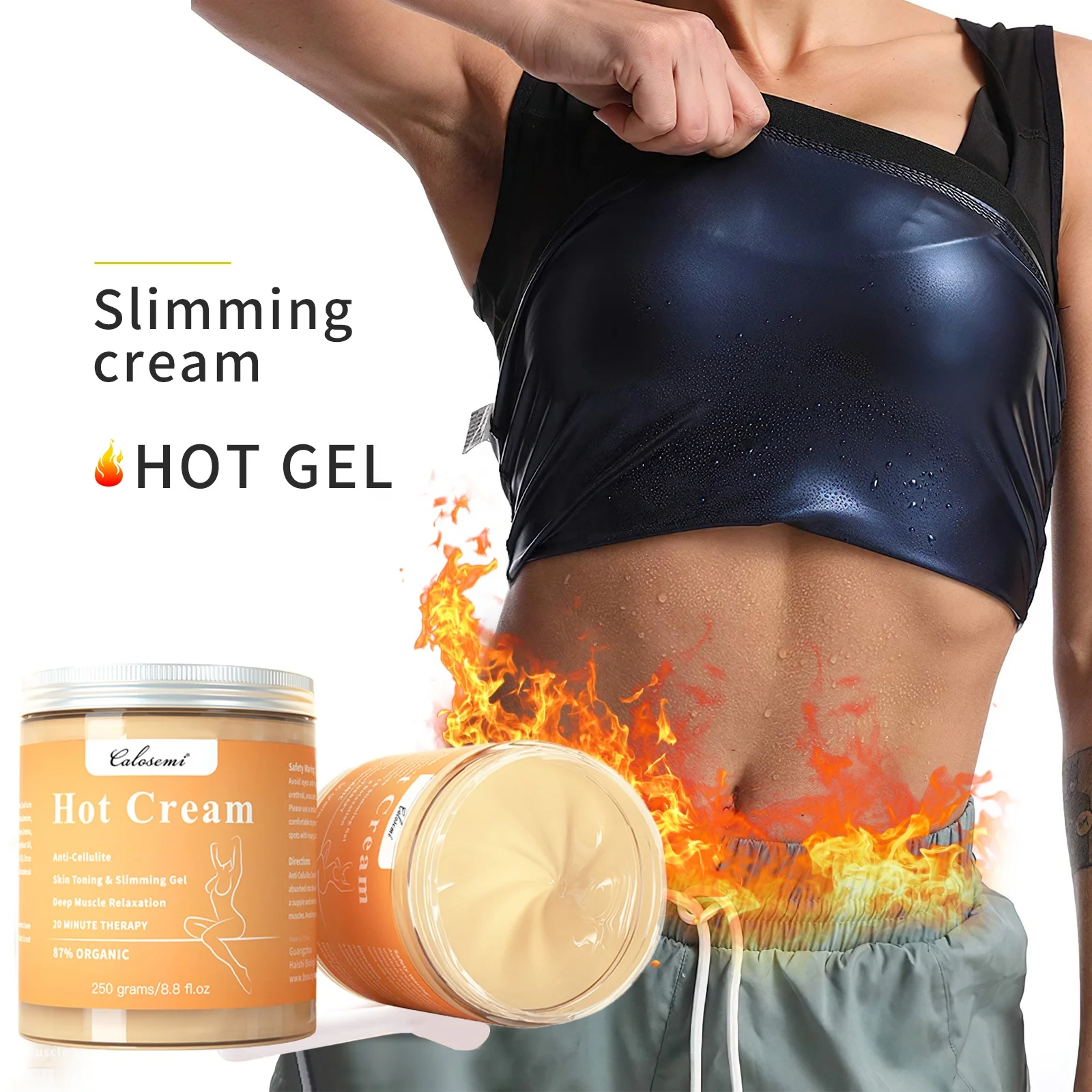 

Wholesale Private Label Organic Skin Care Weight Loss Cream Hot Massage Anti Cellulite Waist Slimming Sweat Gel For Fat Burn