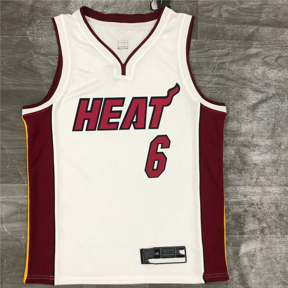 

2021 Latest Men's Miami Team Basketball Jersey Jimmy Butler #22 Wade #3 # 6 Heat Press Uniform Custom Name and Number, As picture