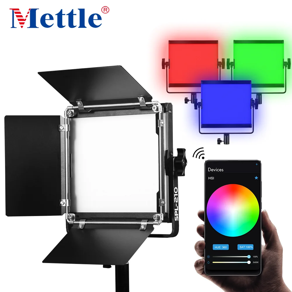

Mettle SPL Series Smart Panel Dual Color RGB Wireless App Control Photographic Lighting LED Video Light