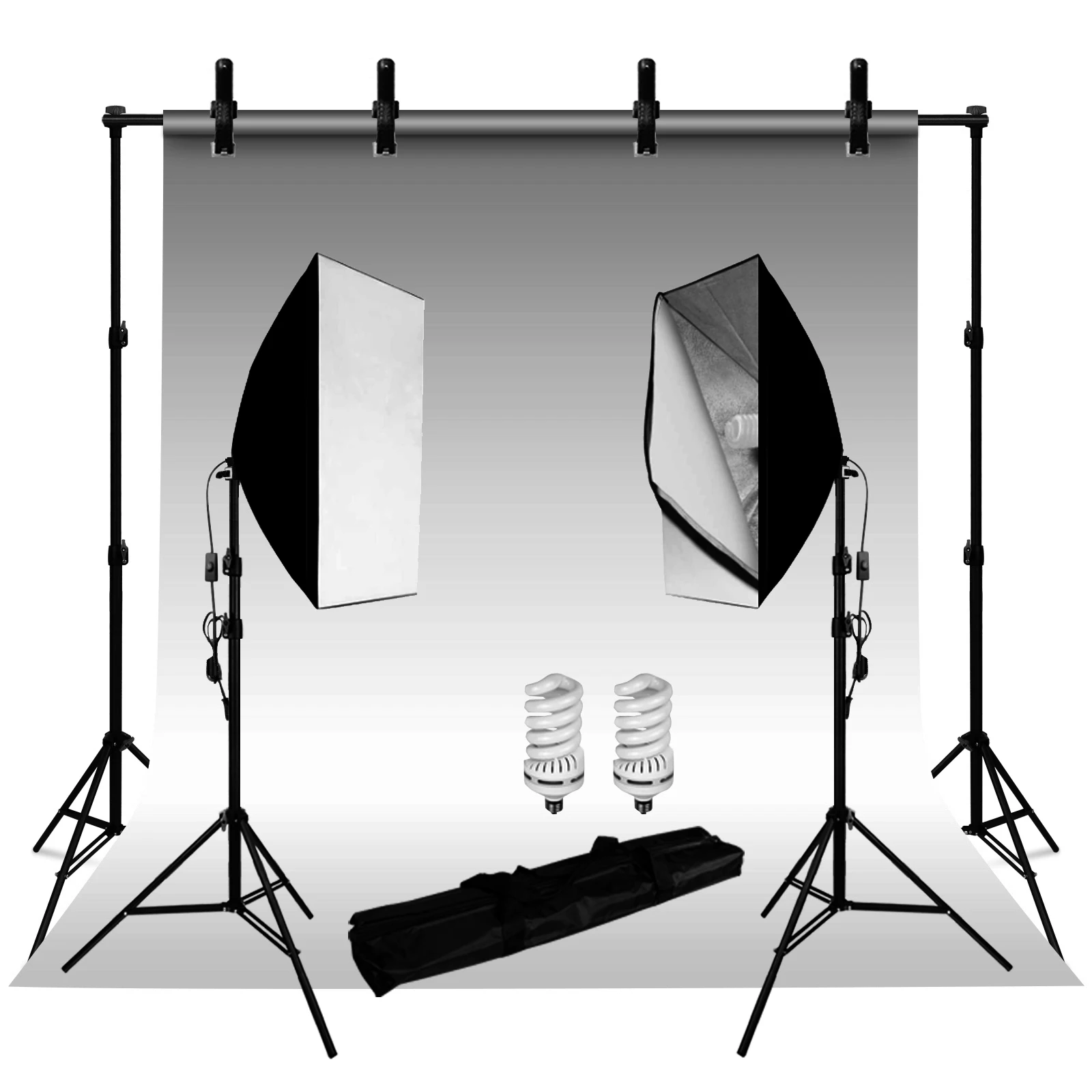 

photographic softbox backdrop light stand soft light umbrella/reflector photo video full studio background lighting stand kit