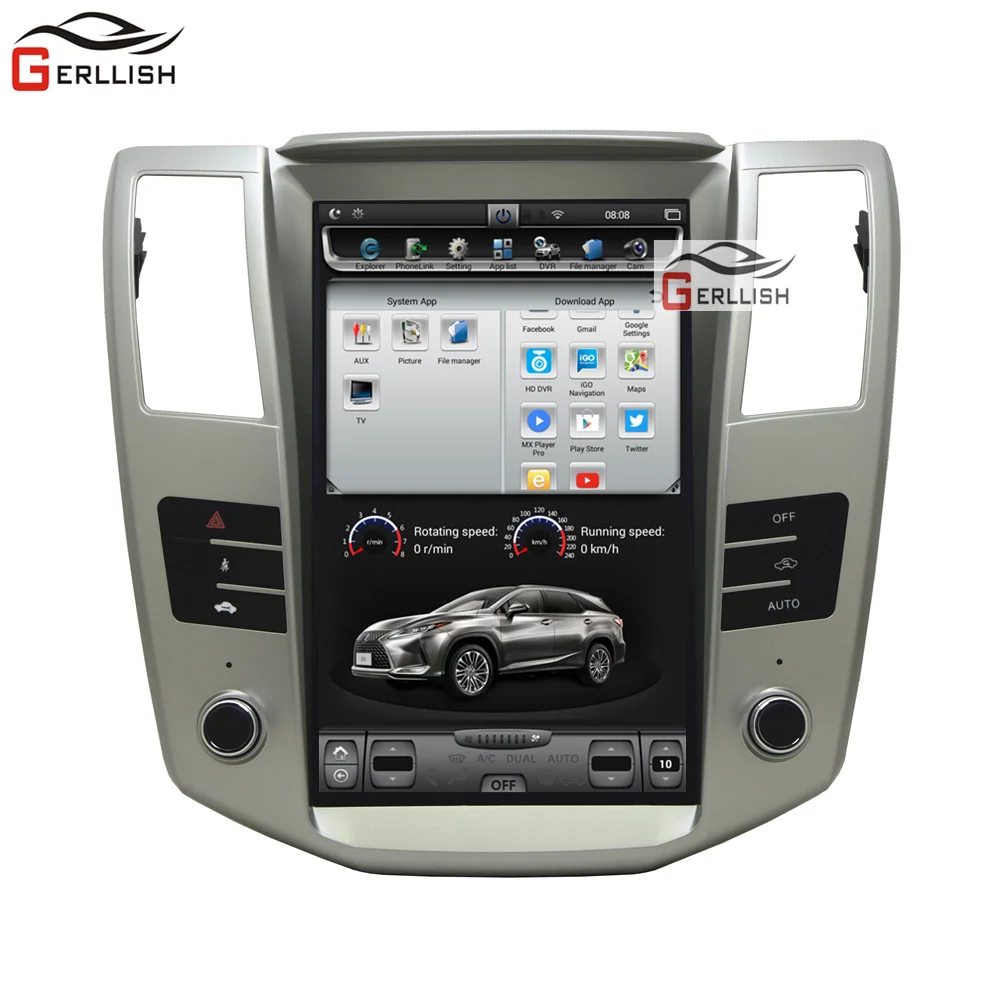 Tesla Style Vertical Screen Android Car Stereo Dvd Player For Lexus