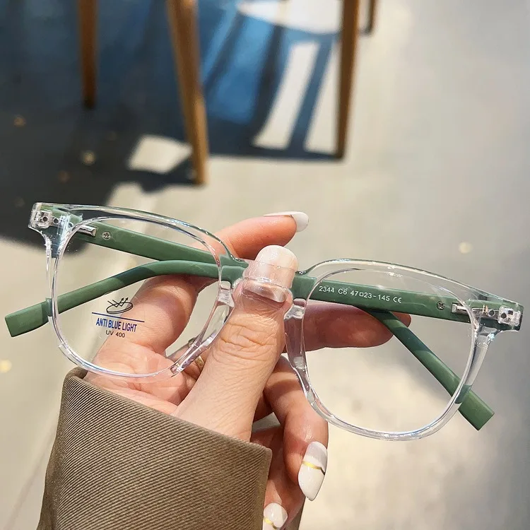 

2023 New fashion square tr90 eyewear frame Elastic leg anti blue light blocking glasses frame