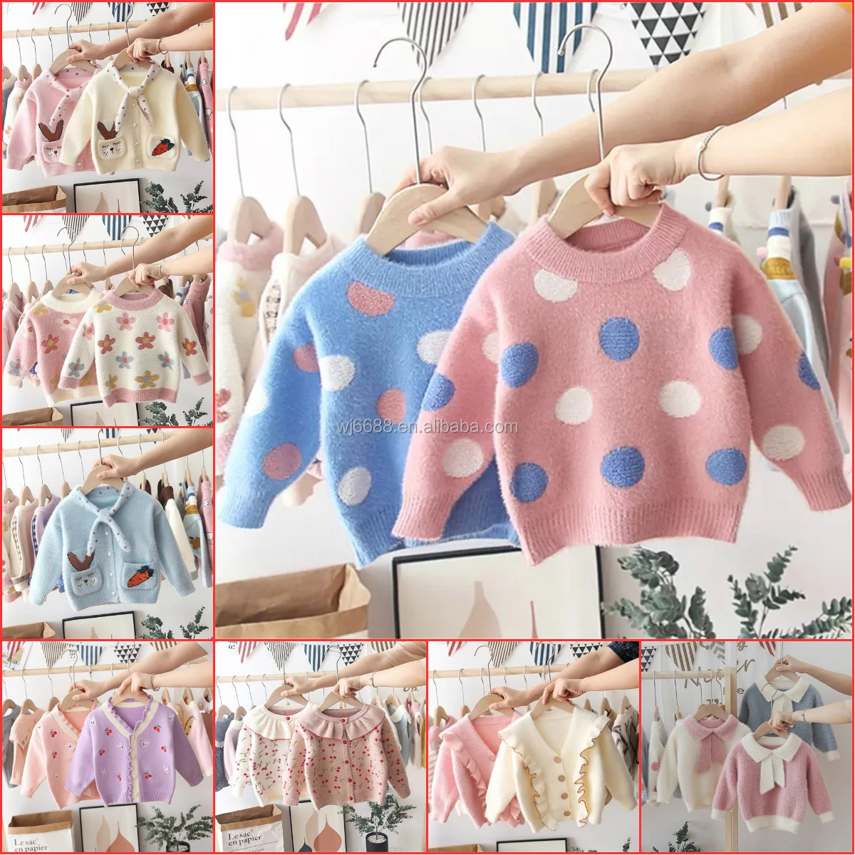 

Baby Girls boys Winter Turtleneck Sweaters Autumn Children Clothing Pullover Knitted