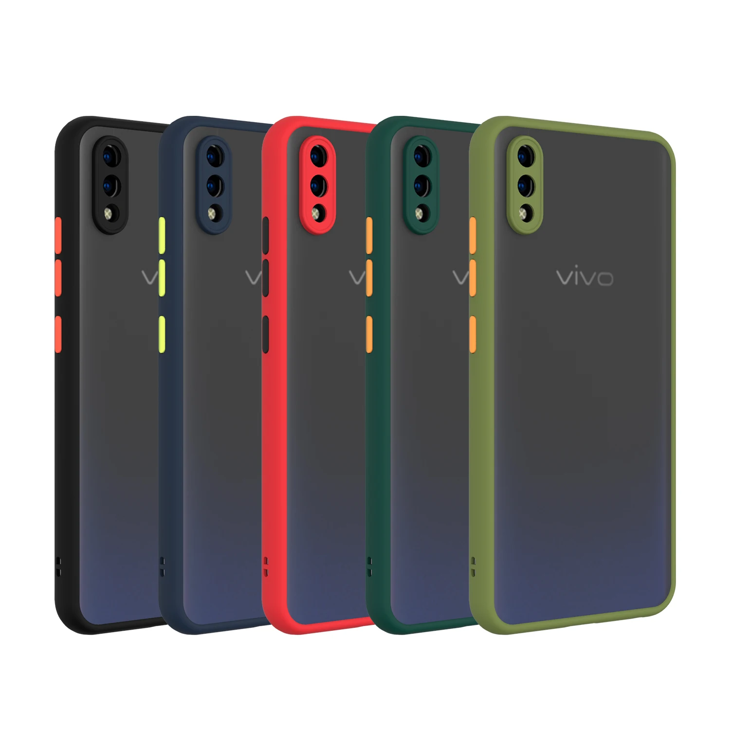 

Cell Mobile Phone Bag accessories TPU semi-permeable matte anti-drop case smartphone back cover for vivo Y93/Y90/Y91i