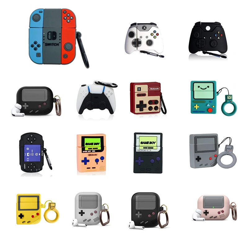 

3D Custom Boy Switch Game Console Controller Silicone Headphones Protective Cover Case For Airpods 1 2 for Apple Air pod Pro