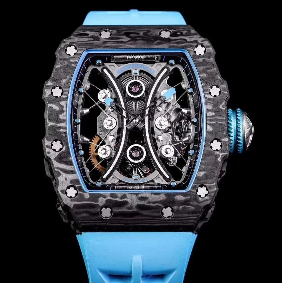 

RM TPT carbon fiber noob watch real tourbillon richard tourbillon movement diver watch 72 hours power saving