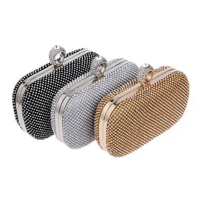 

Fashion Rhinestone Purse Stones Crystal Party Colorful Funky Jewels Diamond Handbag Luxury Ladies Bags Clutch Bag Evening, Black,gold,sliver