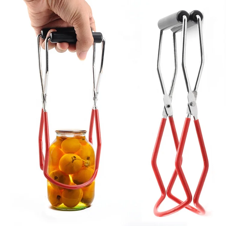 

Hot Sale Home Premium One Handed Canning Kit Jar Lifter Canning Tongs Mason Jar, Red