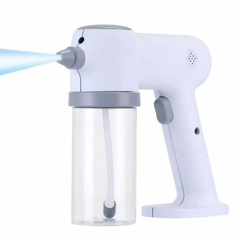 

Newest product 300ml bottle 36W rechargeable battery 4400mAH disinfection machine 12V wireless mist spray gun, White or gray