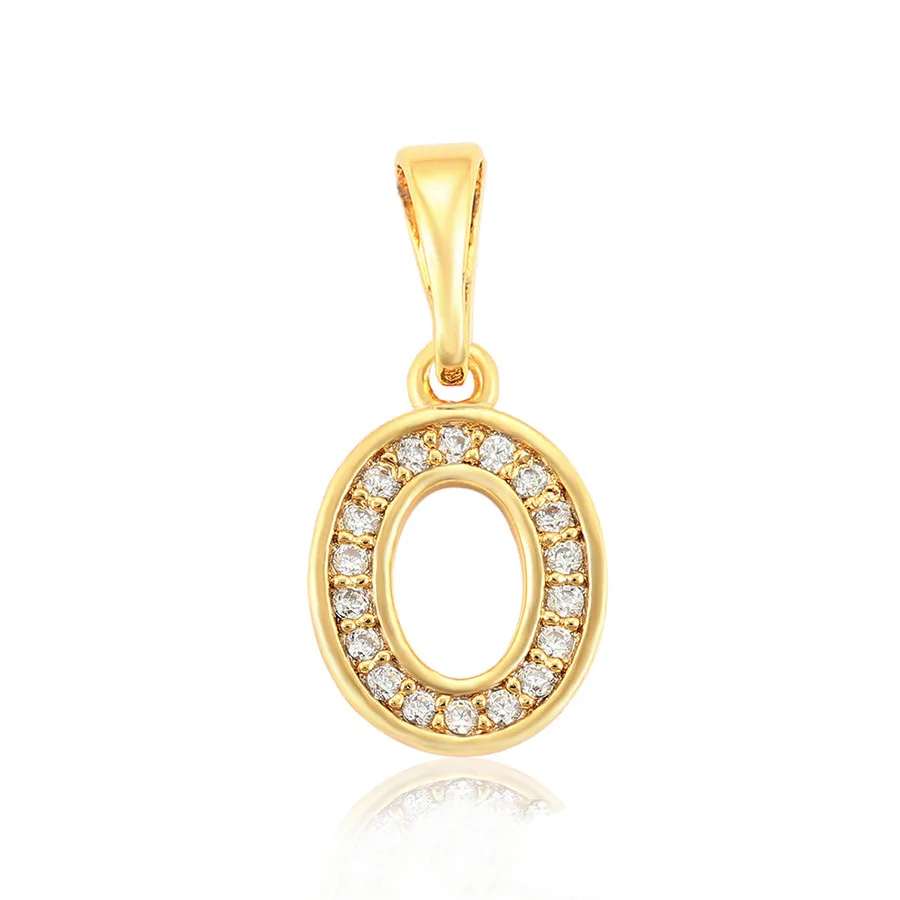 

35814 xuping Wholesale affordable simple exquisite fashion diamond personalized creative letter O pendant